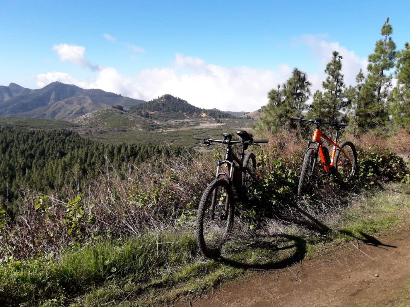 paisaje volcánico y natural en bicicleta por tenerife