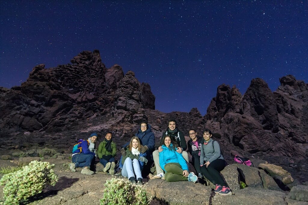 Grupo para ver estrellas en Tenerife