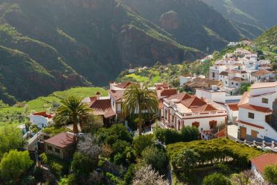 Pueblo de Tejeda situado en el centro de Gran Canaria. Considerado como uno de los pueblos más bonitos de España