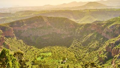 Caldera de Bandama situado al centro de Gran Canaria