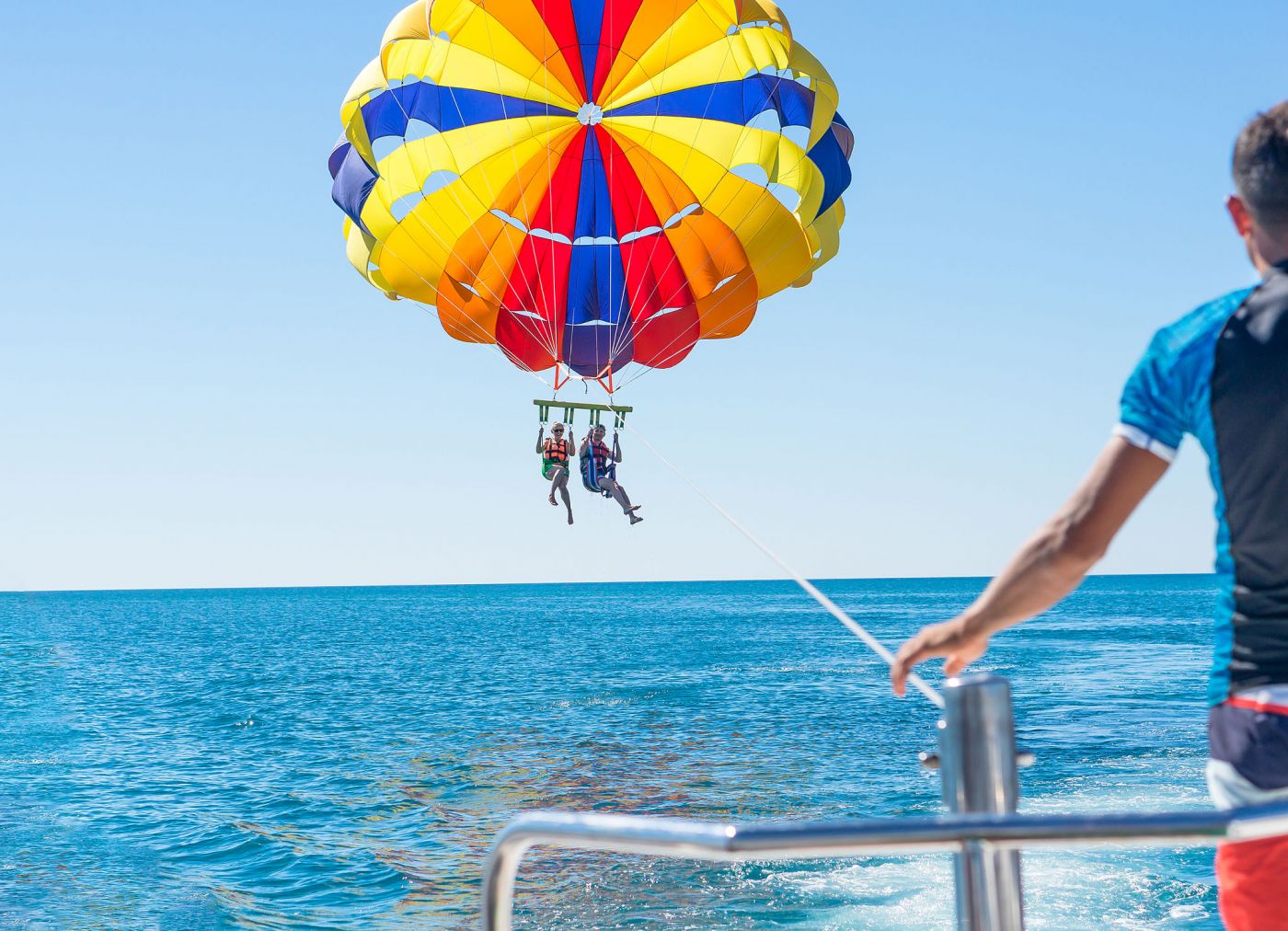 Parasailing in the south of Gran Canaria