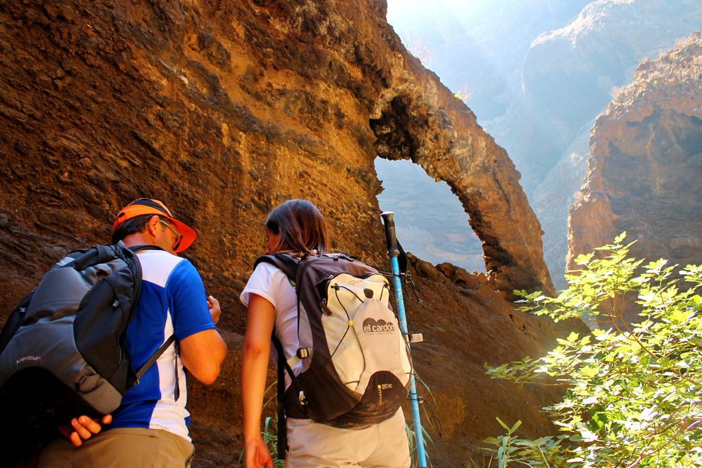 Hiking route through the Masca Gorge
