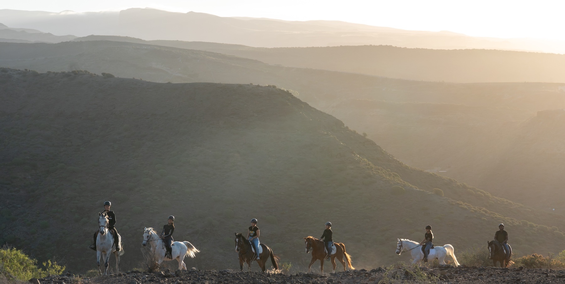 Sunset horseback ride in Gran Canaria