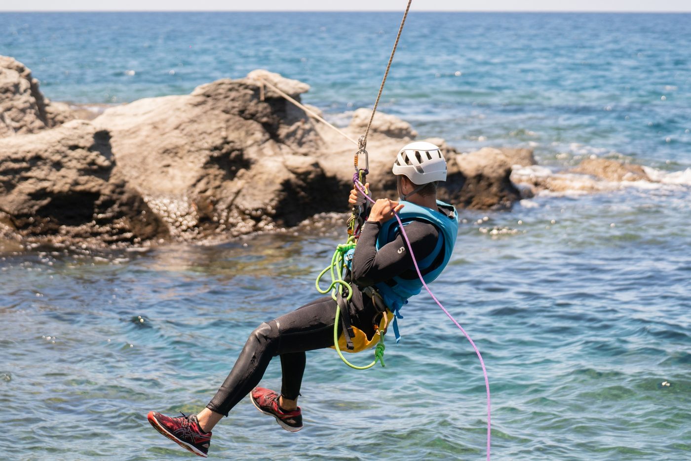 Coasteering on the Mogán cliffs, Gran Canaria