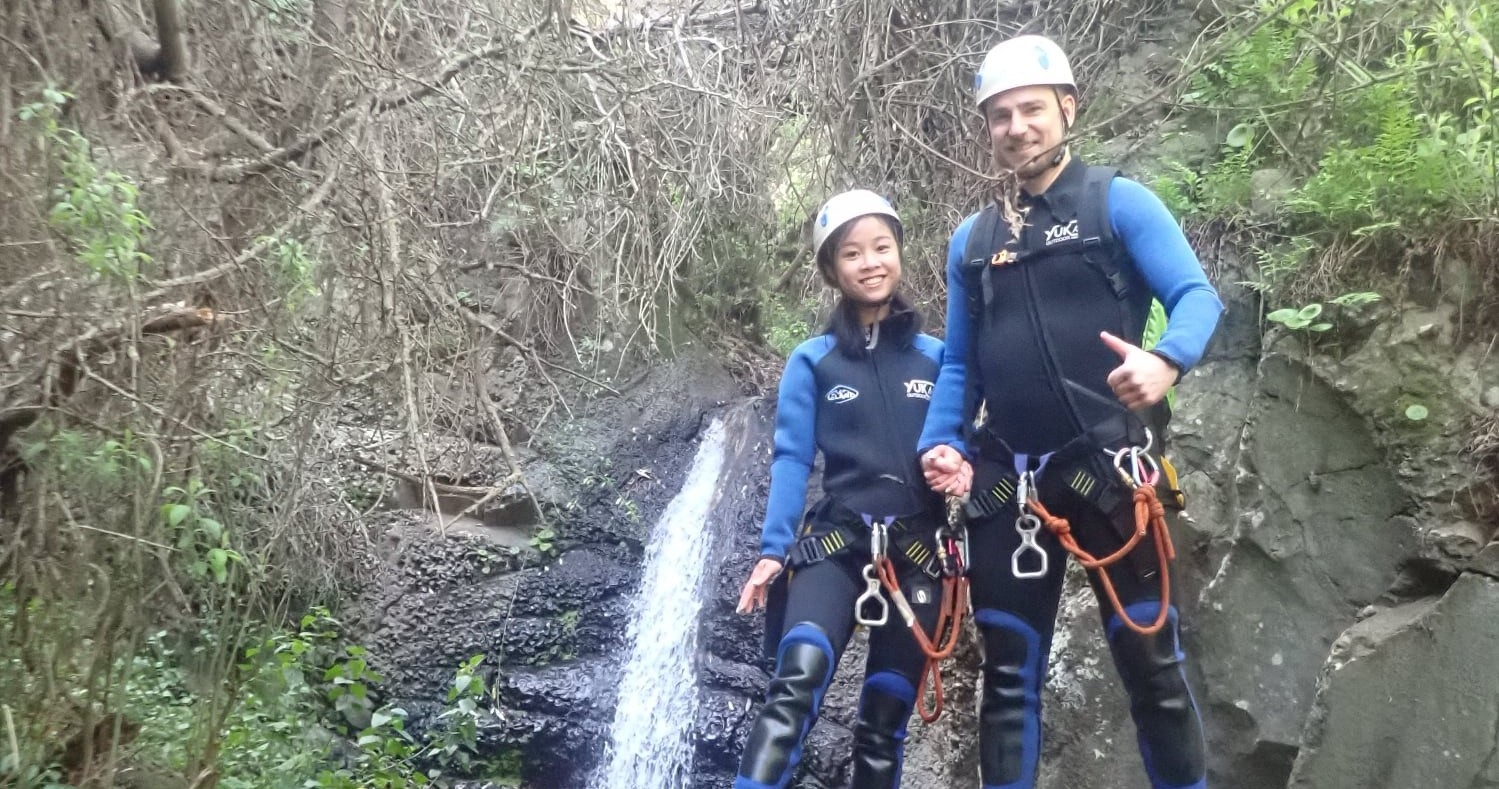 Aquatic canyoning in Barranco de Los Cernícalos